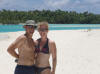 Philip & Gabby from switzerland enjoy one foot island, aitutaki lagoon