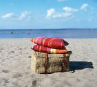 Pillows on the beach