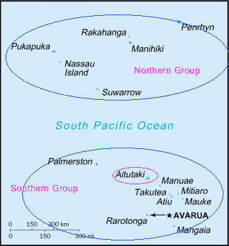 cook islands map