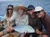 Another nice blue trevally for the release, aitutaki sport fishing